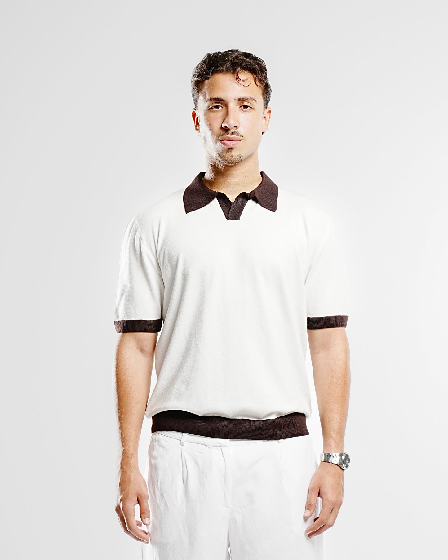 Men's Knitted Polo T-Shirt