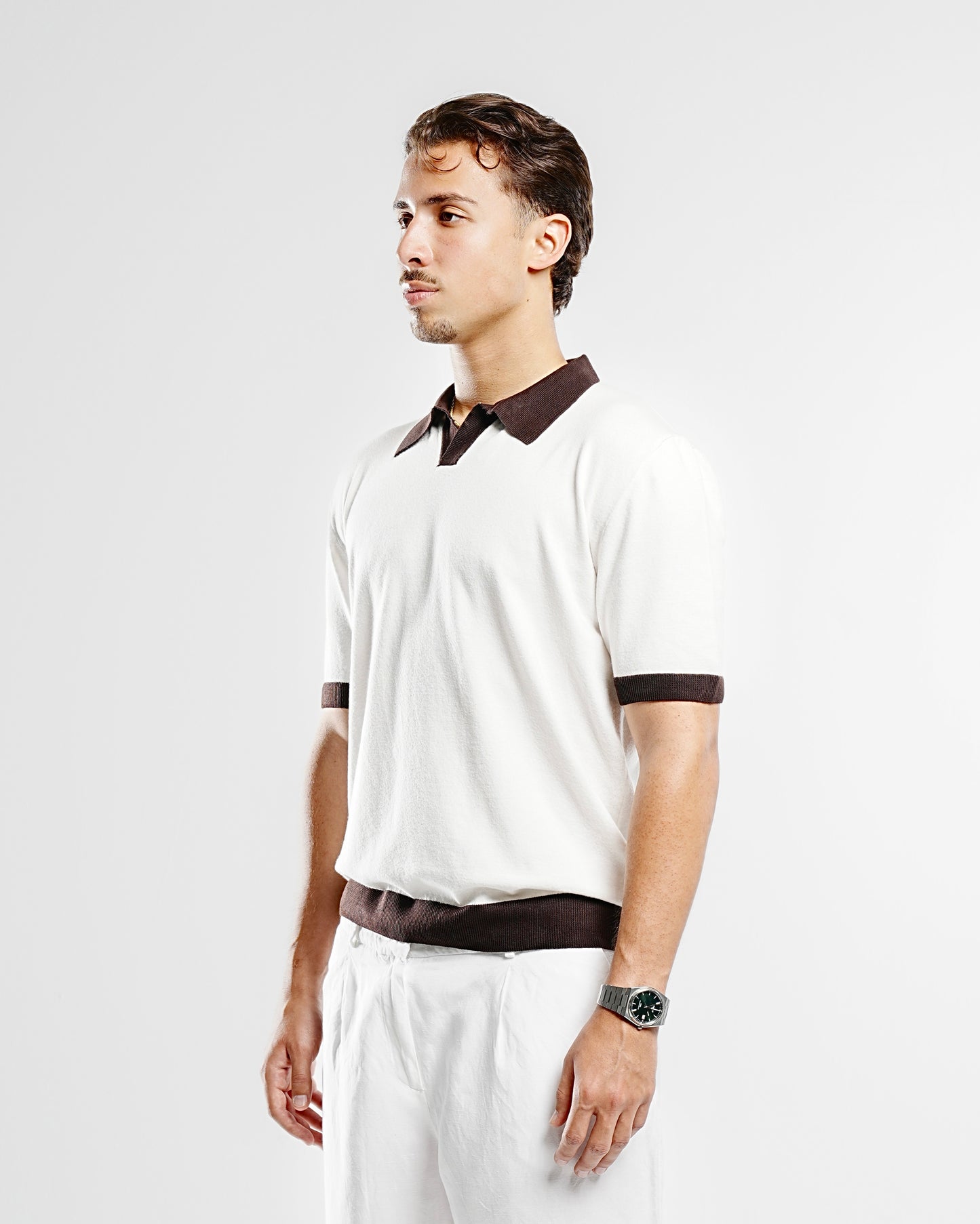 Men's Knitted Polo T-Shirt