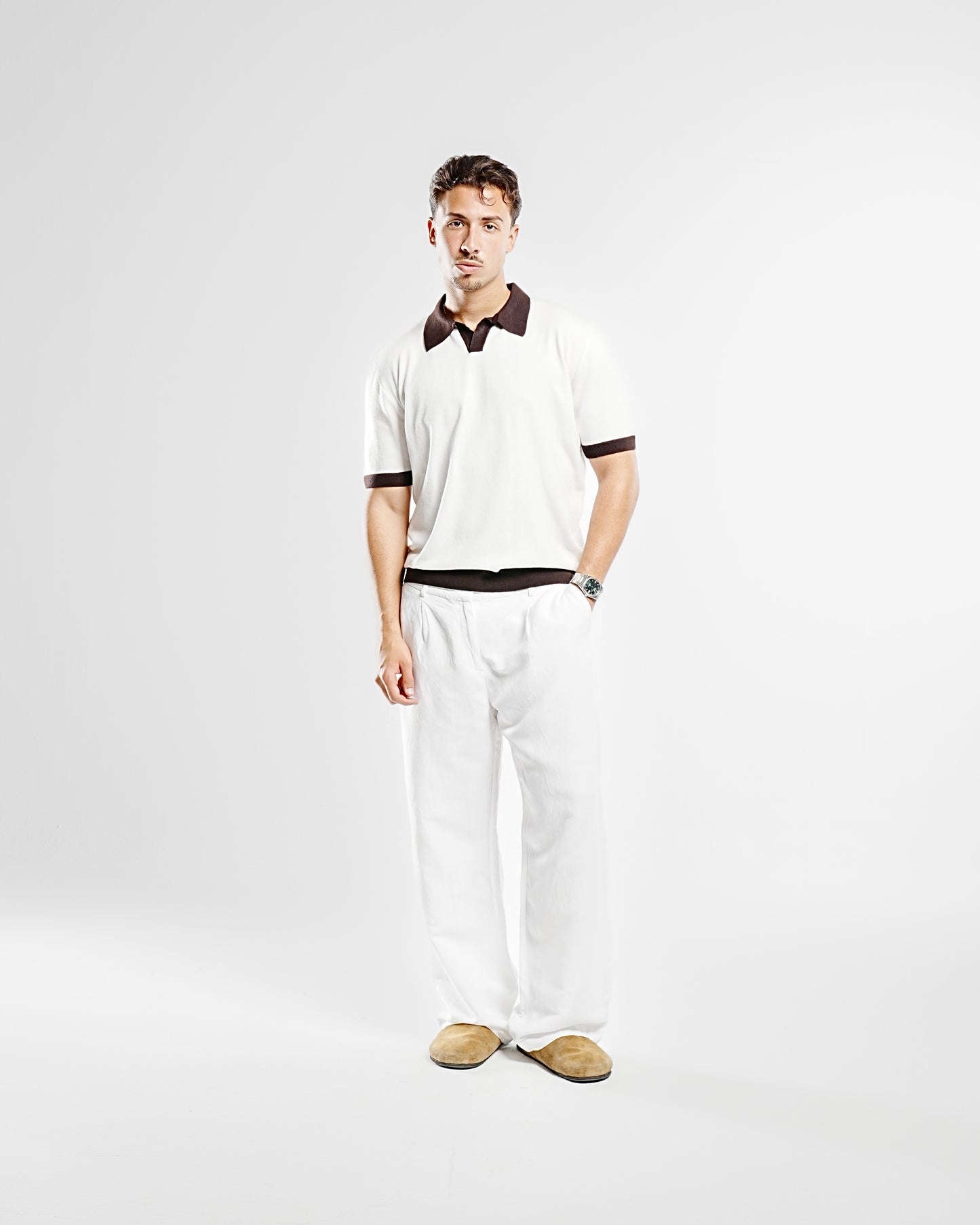 Men's Knitted Polo T-Shirt