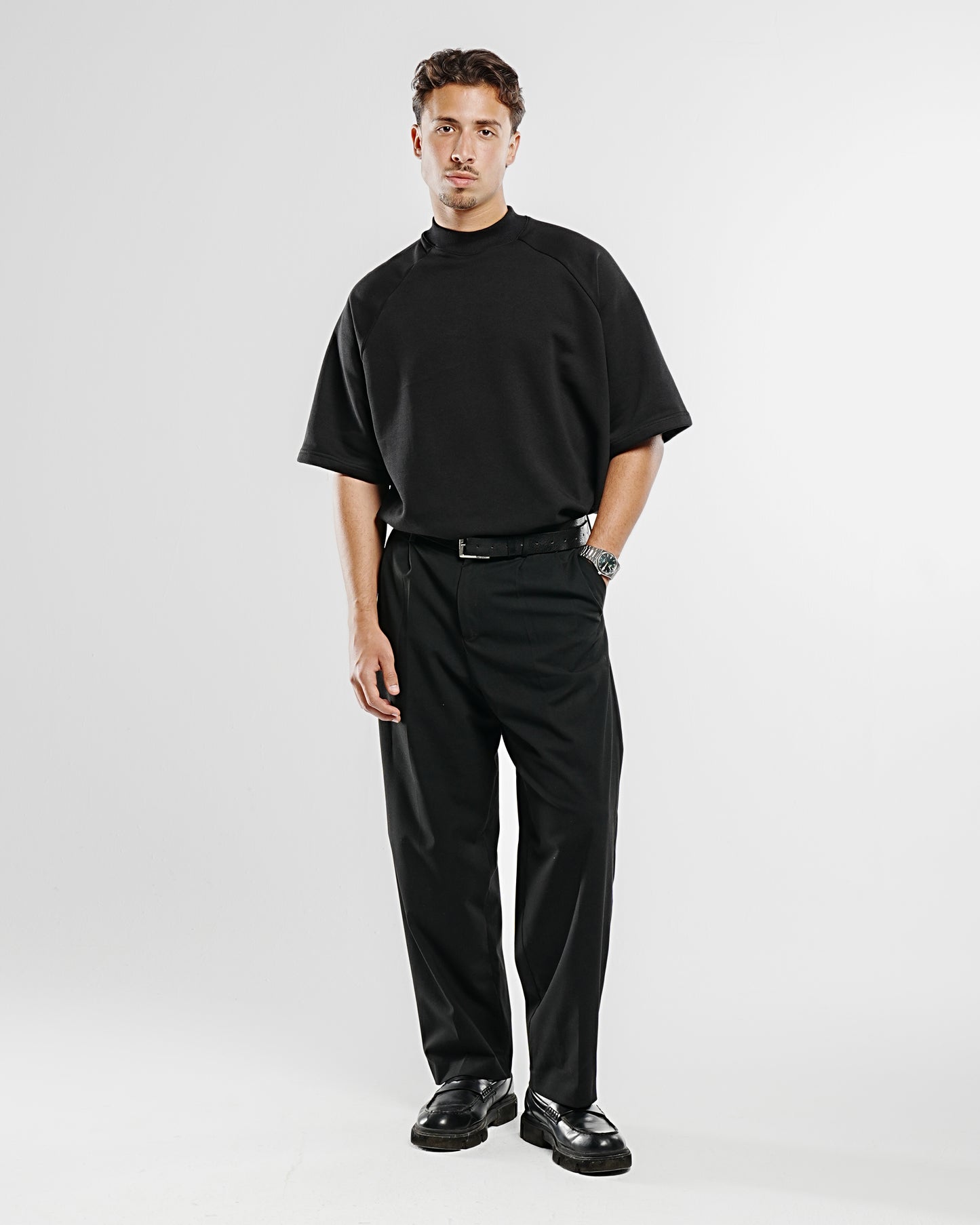 Men's Black Signature Oversized Tee