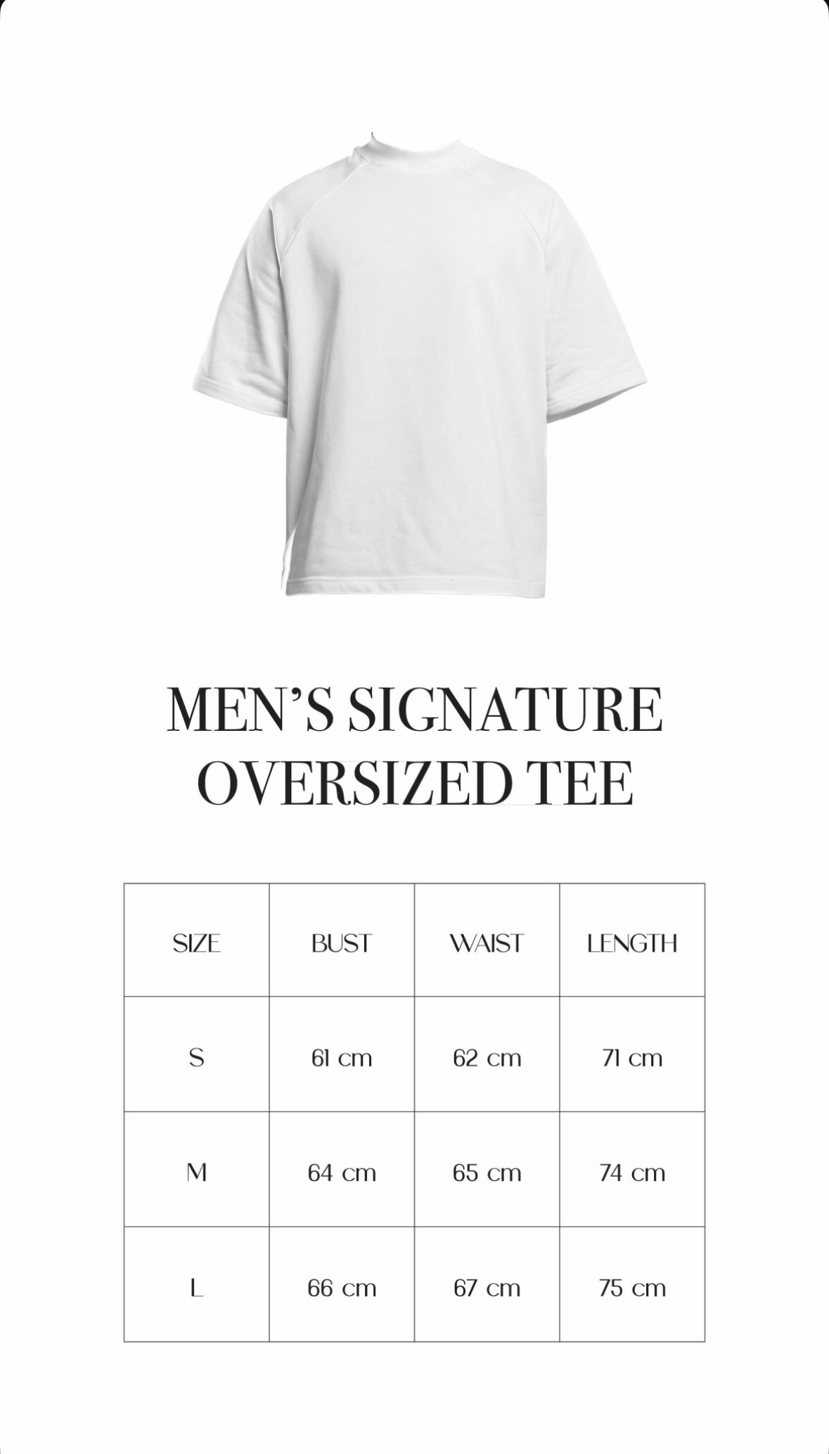 Men's White Signature Oversized Tee