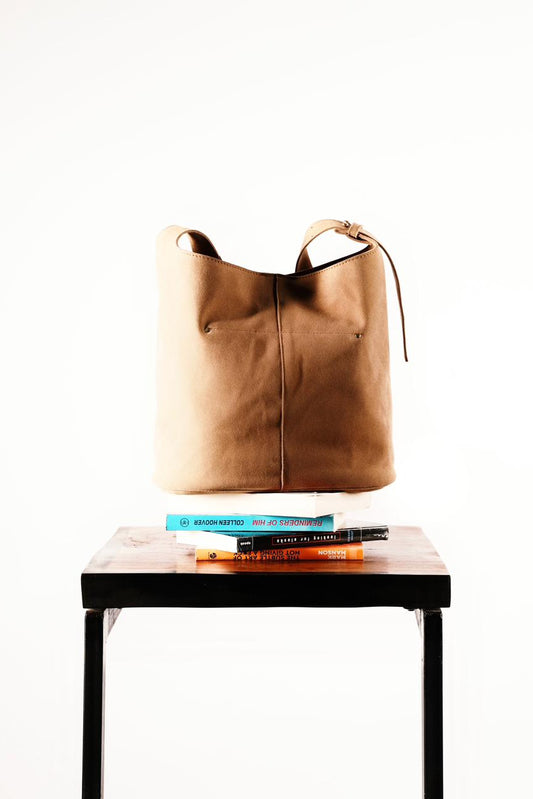 Latte Suede Bag